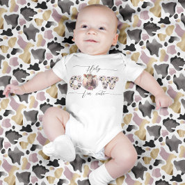 Heilige Kuh Ich bin Niedlich Pink Baby Girl Bodysu Baby Strampler