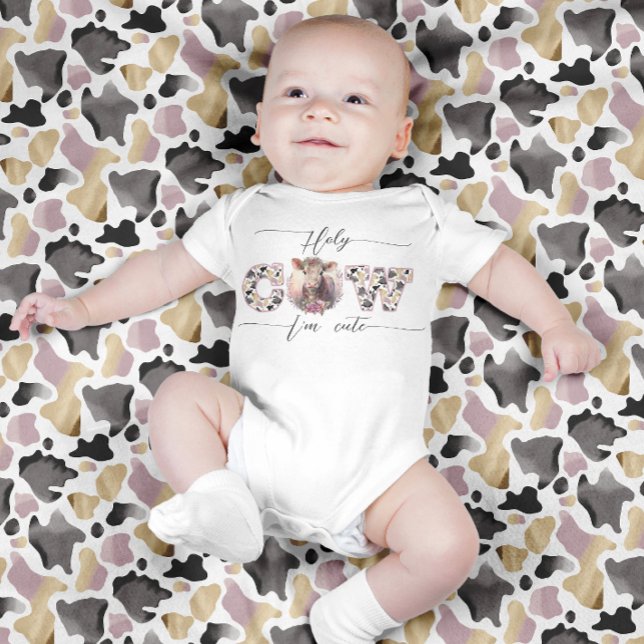 Heilige Kuh Ich bin Niedlich Pink Baby Girl Bodysu Strampler (Von Creator hochgeladen)