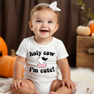 Heilige Kuh Ich Bin Süß Rosa Baby Strampler
