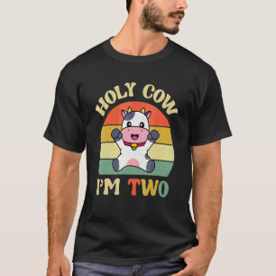 Heilige Kuh ich bin zwei süße Vintage-Bauernhof-Ti T-Shirt