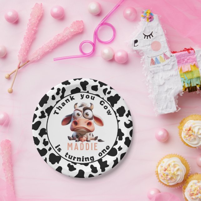 Heilige Kuh Karikaturen Ich bin ein Cowgirl 1. Geb Pappteller (Party)