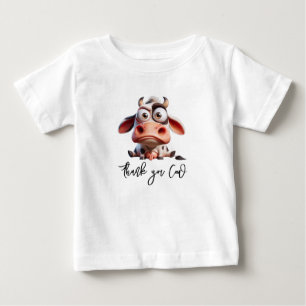 Heilige Kuh Karikaturen Ich bin eine Cowgirl 1. Ge Baby T-shirt