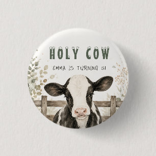 Heilige Kuh Knopf Pin Button