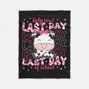 Heilige Kuh Letzten Schullehrertag Jungen Mädchen Fleecedecke