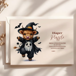 Heilige Kuh Little Boo Halloween Baby Raffle Diapp Begleitkarte