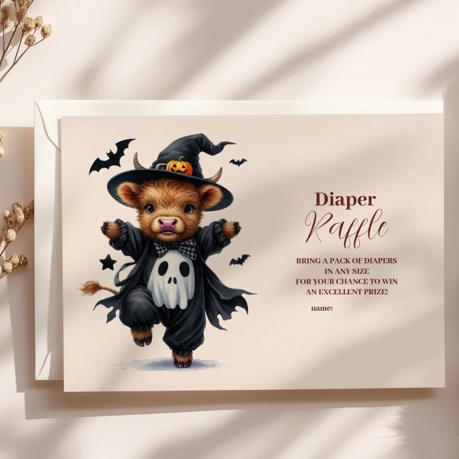 Heilige Kuh Little Boo Halloween Baby Raffle Diapp Begleitkarte (Von Creator hochgeladen)
