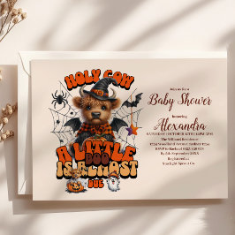 Heilige Kuh Little Boo Halloween Kinderdusche Einladung