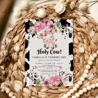 Heilige Kuh Mädchen 1. Geburtstag Einladung