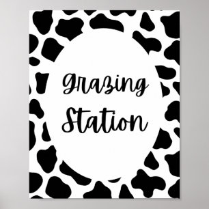 Heilige Kuh Print Birthday Grazing Station Zeichen Poster