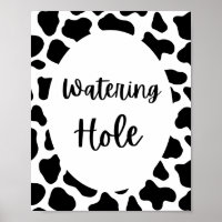 Heilige Kuh Print Birthday Watering Hole Sign Post