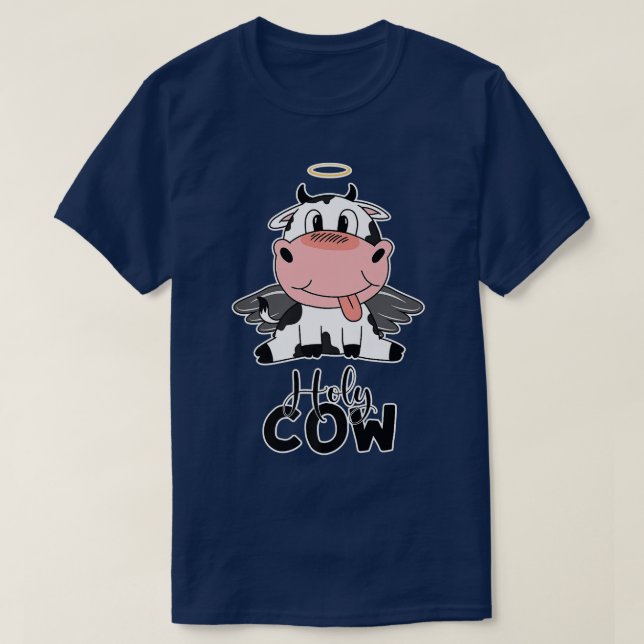 Heilige Kuh Pun Niedlich Kawaii Manga Rind Himmlis T-Shirt (Design vorne)