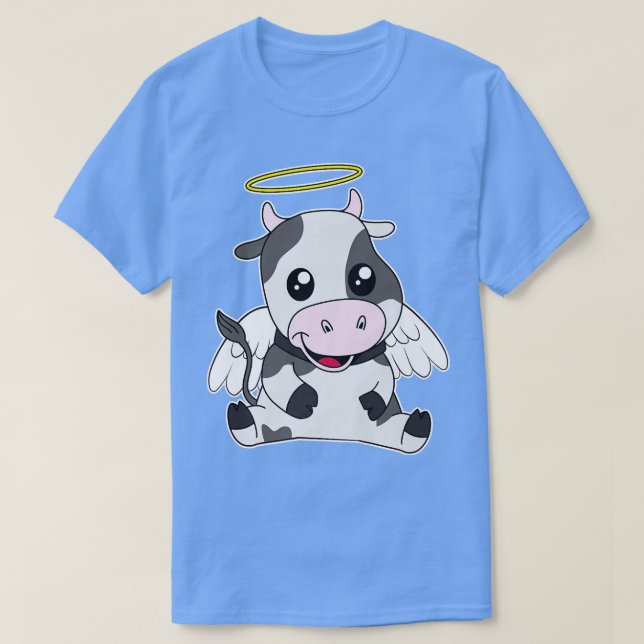 Heilige Kuh Pun Niedlich Manga Kawaii Rind Himmlis T-Shirt (Design vorne)