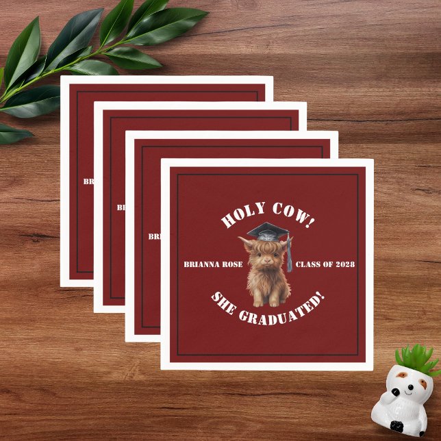 Heilige Kuh! Sie/er hat das Barn Red Party studier Serviette (Von Creator hochgeladen)