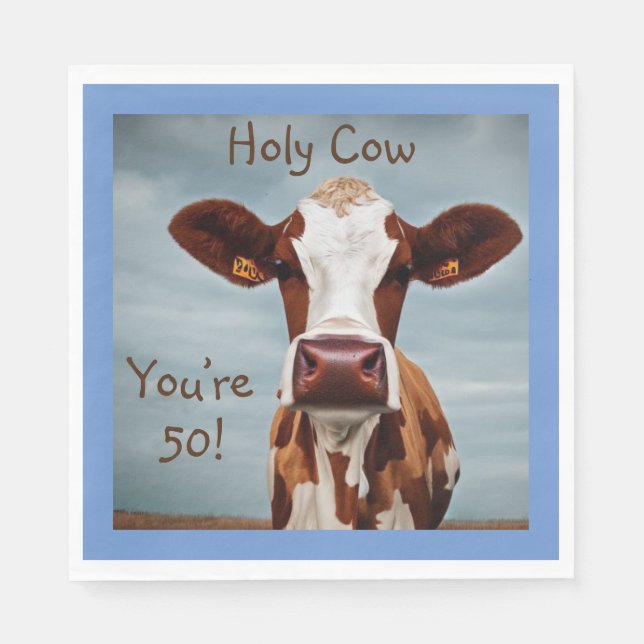 Heilige Kuh Sie sind 50 Serviette (Vorderseite)
