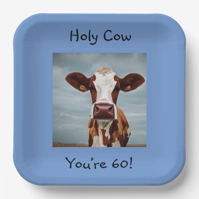 Heilige Kuh Sie sind 60 Pappteller (Vorderseite)