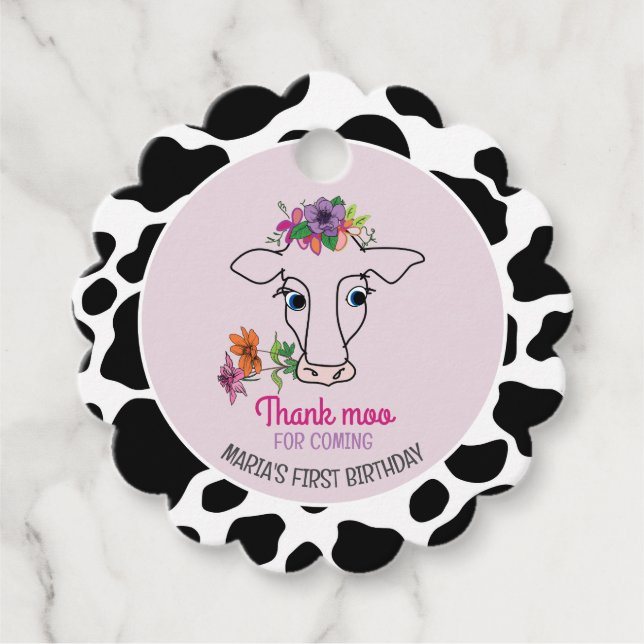 Heilige Kuh Vielen Dank Geschenkanhänger (Vorderseite)