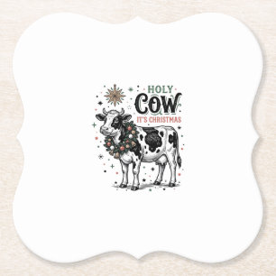 Heilige Kuh Weihnachten Vintage Kuh Feiertags-Shir Untersetzer