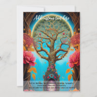 Heilige Kunst Mystischer Baum des Lebens spirituel