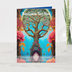 Heilige Kunst Mystischer Baum des Lebens spirituel Karte