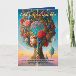 Heilige Kunst Mystischer Baum des Lebens spirituel Karte