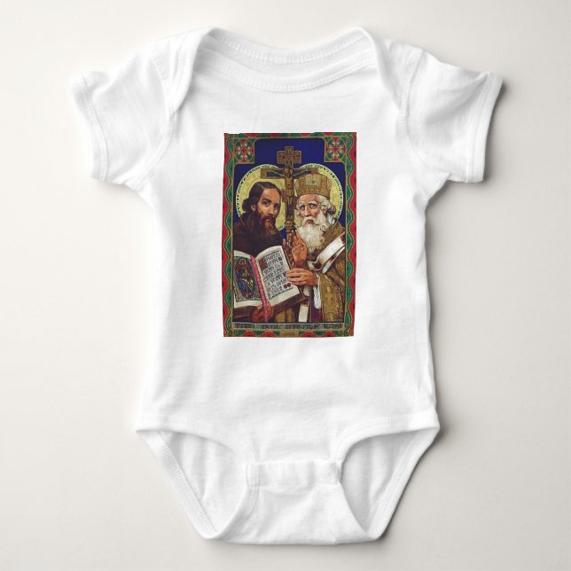 Heilige Kyril und Methodius Förderer Europas Baby Strampler (Vorderseite)