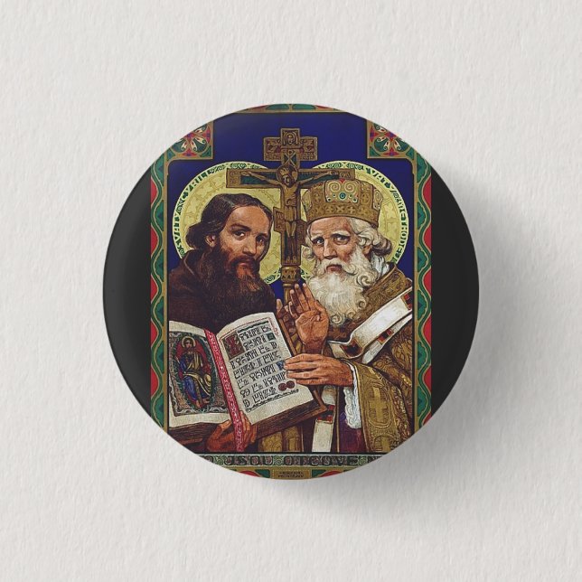Heilige Kyril und Methodius Förderer Europas Button (Vorderseite)