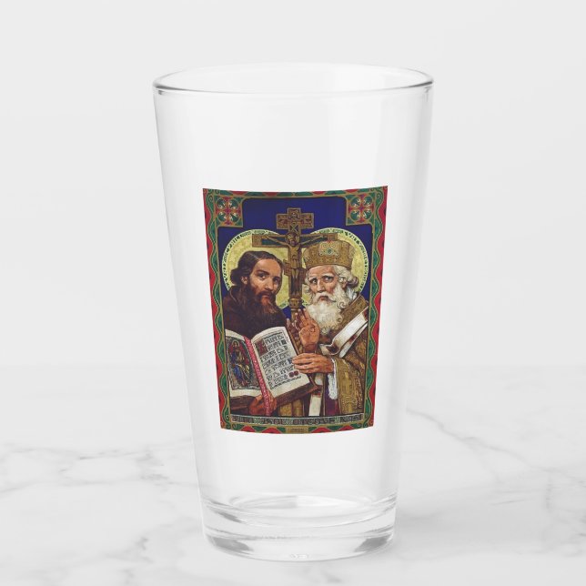 Heilige Kyril und Methodius Förderer Europas Glas (Vorderseite)