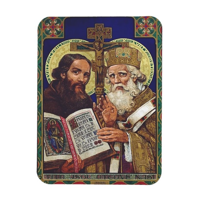 Heilige Kyril und Methodius Förderer Europas Magnet (Vertikal)