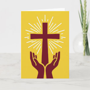 Heilige Lichtkreuz-Kunstkarte Karte