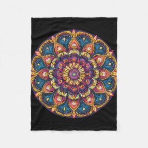 Heilige Lotos-Mandala-Boho-Yoga-Meditation  Fleecedecke