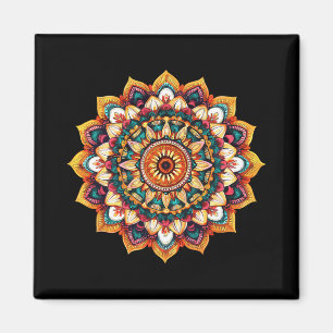 Heilige Lotus-Sonnen-Mandala-Meditation Magnet
