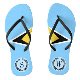 Heilige Lucia-Flagge Flip Flops