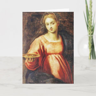 Heilige Lucia von Schweden Feiertagskarte