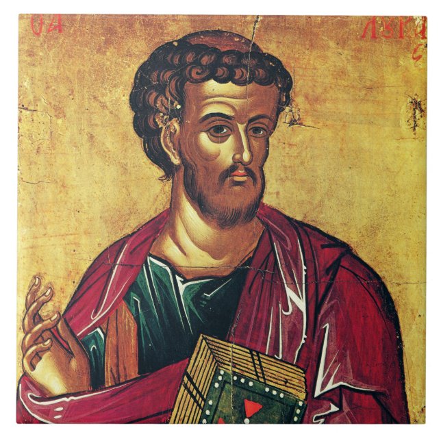 Heilige Luke, die evangelistisch-orthodoxe Ikone Fliese (Vorderseite)