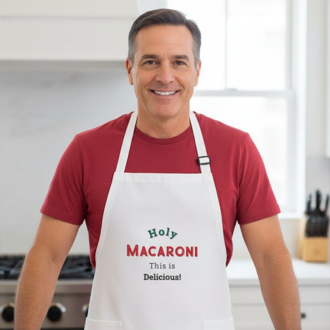Heilige Macaroni! Funny Zitat Schürze (Von Creator hochgeladen)