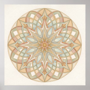 Heilige Mandala Innere Harmonie Spirituelle Wandku Poster