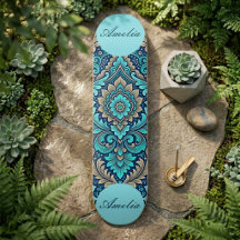 Heilige Mandala-Navyblau-Teal-Damaskus-Spiritualit