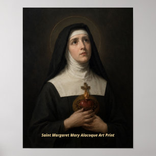 Heilige Margaret Maria Alacoque Kunstprint Poster