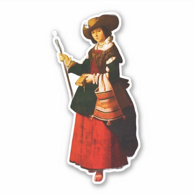 Heilige Margareta als Schäferin Aufkleber (Vorderseite)
