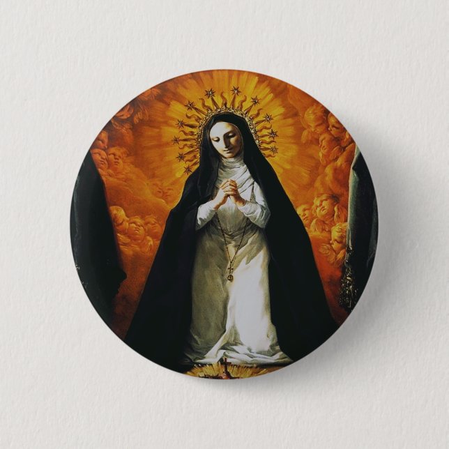 Heilige Margareta Maria Alacoque Button (Vorderseite)