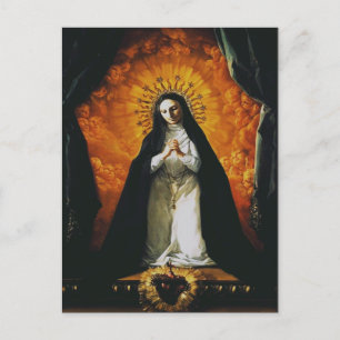 Heilige Margareta Maria Alacoque Postkarte