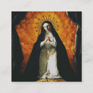 Heilige Margareta Maria Alacoque Quadratische Visitenkarte