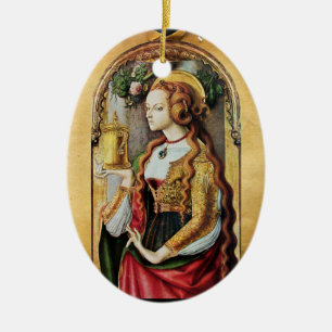 HEILIGE MARIA MAGDALENE, Pergament Keramikornament