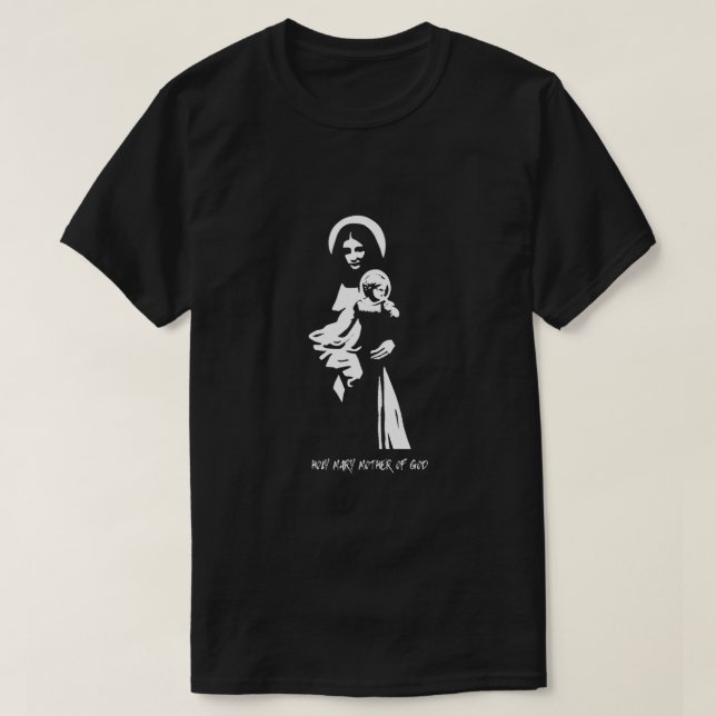 Heilige Maria Mutter Gottes. T-Shirt (Design vorne)