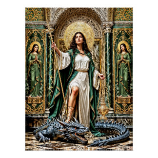 Heilige Martha die Herrscherin Poster