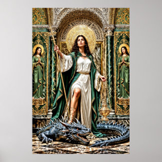 Heilige Martha die Herrscherin Poster