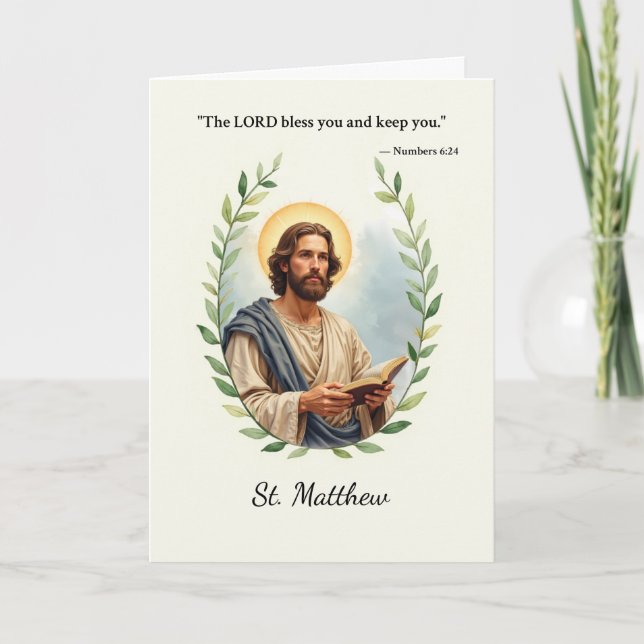Heilige Matthew-Schrift Karte (Vorderseite)