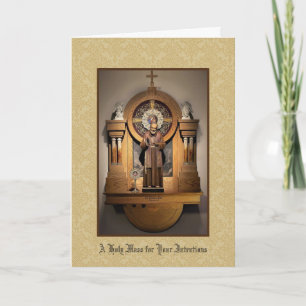 Heilige Messe mit dem St. Padre Pio Karte