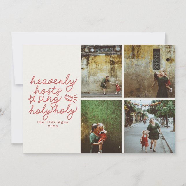 Heilige moderne religiöse Weihnachtsfotokarte Einladung (Vorderseite)