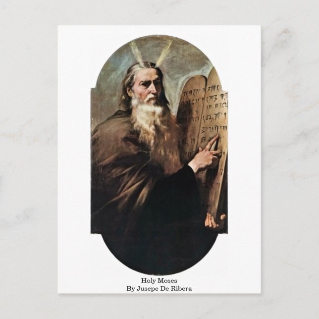 Heilige Moses von Jusepe de Ribera Postkarte (Vorderseite)